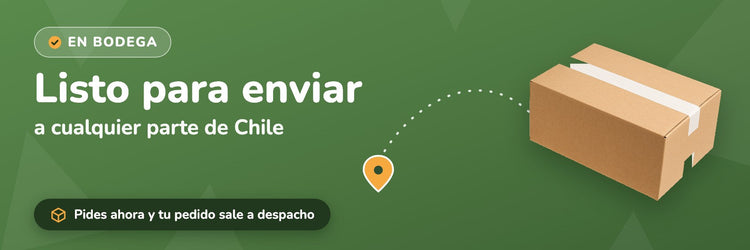 Envío incluido a todo Chile, con número de seguimiento.