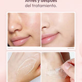 Antes y después del fabricante, y el gesto: el gel de noche y el film que sale entero en la mañana