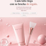 Cada tubo llega con su brocha de silicona de regalo, con los cuatro activos de la fórmula